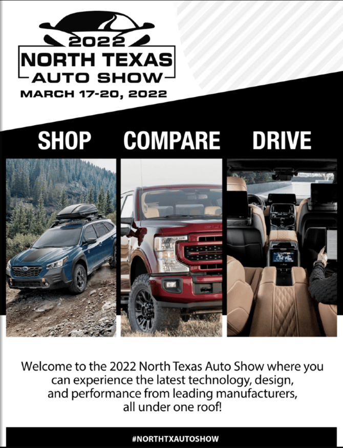 Come See Us Saturday! The North Texas Auto Show and List of Cars